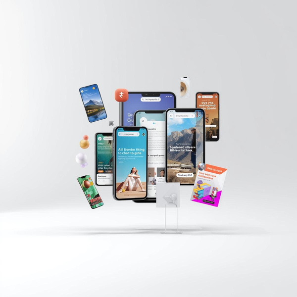 Mobile devices displaying summit digital advertising formats