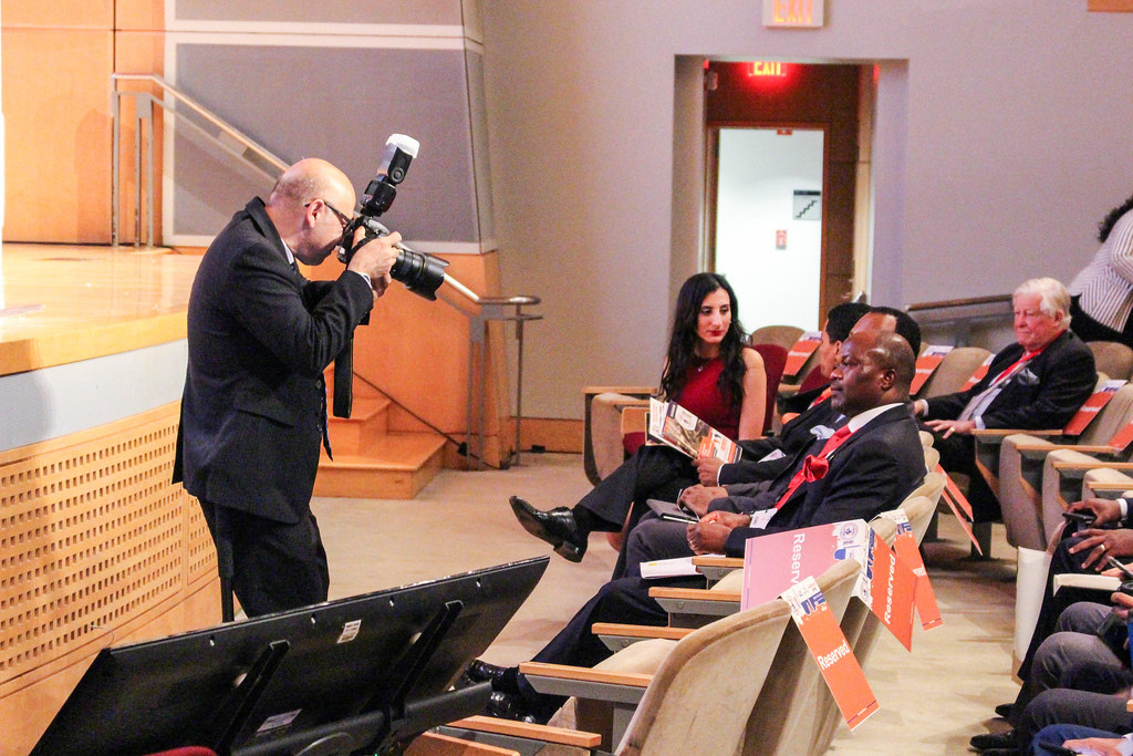 Panel discussion being filmed at an ATIGS summit session