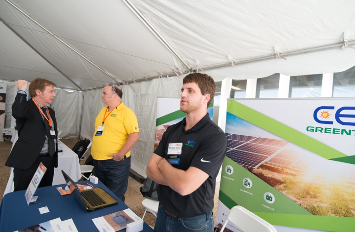 Exhibitors and delegates on the ATIGS Expo floor
