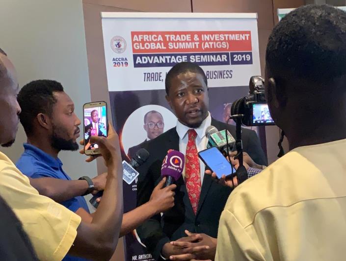Mr. Anthony Selorm Morrison speaking to the press