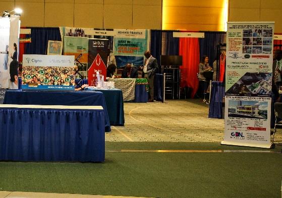 Exhibition hall stands at ATIGS 2018