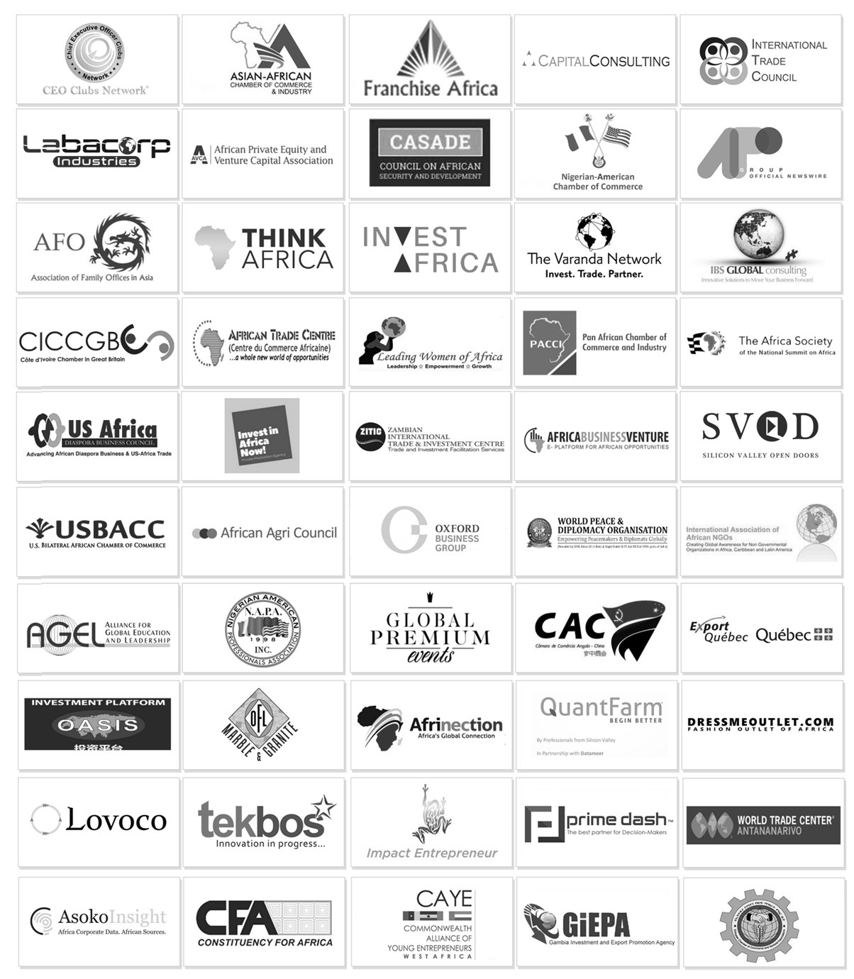 Logos of ATIGS 2018 partners and sponsors