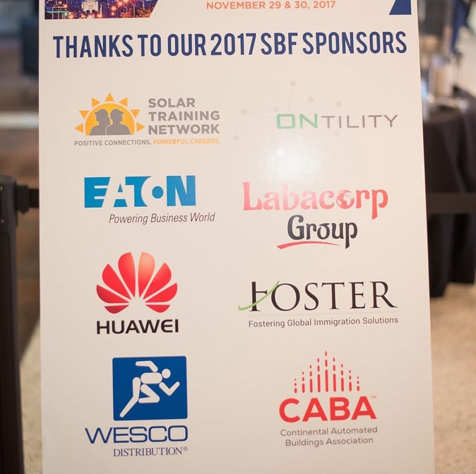 Official sponsor recognition wall