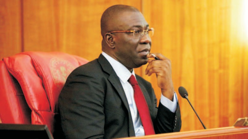 Hon Senator Ike Ekwerenmadu, Deputy Senate President of Nigeria, speaking at a podium
