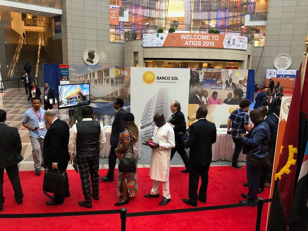 Delegates on the ATIGS 2018 exhibition floor at the Ronald Reagan Building